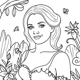 Lana Green In A Beautiful Garden Coloring Page 61184-49077