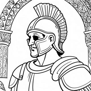 Roman Soldier In Armor Coloring Page 61203-49083