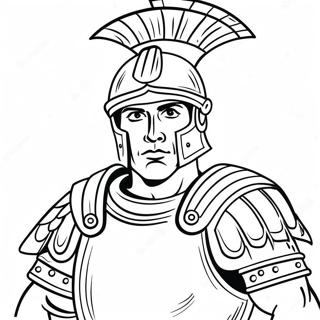 Roman Soldier In Armor Coloring Page 61203-49084