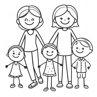 Stick Figure Family Coloring Page 61213-49095