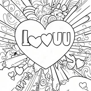 Colorful I Love You Graffiti Coloring Page 61224-49107