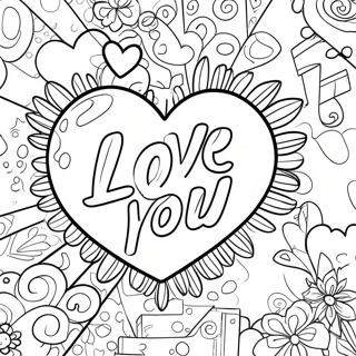 Colorful I Love You Graffiti Coloring Page 61224-49108