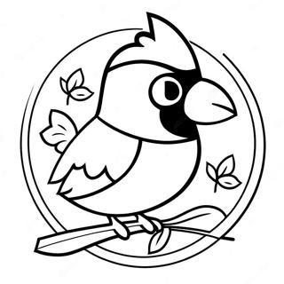 Louisville Cardinal Logo Coloring Page 61233-49111