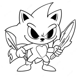 Excalibur Sonic Coloring Page 61243-49117