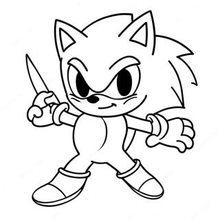 Dynamic Excalibur Sonic In Action Coloring Page 61244-49124