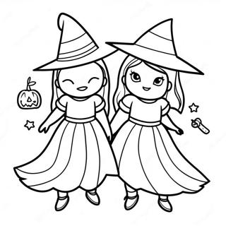 Witchy Sisters Coloring Page 61264-49139