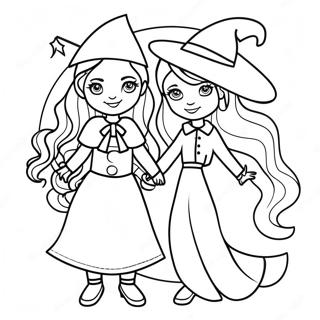 Witchy Sisters Coloring Page 61264-49140