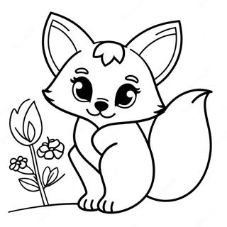 Cute Fox Coloring Page 61313-49175