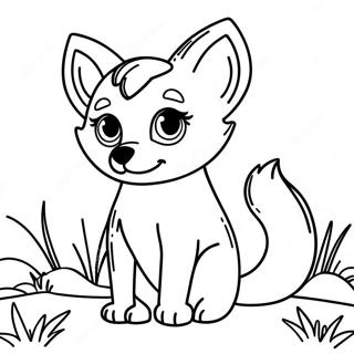 Cute Fox Coloring Page 61313-49176