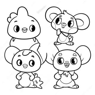 Pikwik Pack Characters Coloring Page 61324-49185