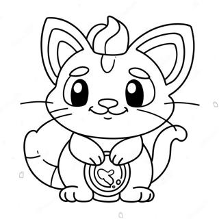 Cute Meowth With A Coin Coloring Page 61334-49193