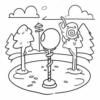 Exciting Disc Golf Scene Coloring Page 61344-49202