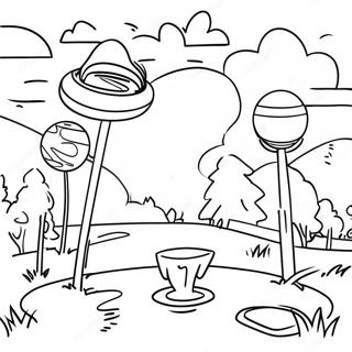 Exciting Disc Golf Scene Coloring Page 61344-49204