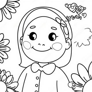 Cheerful Get Well Soon Mom Coloring Page 61354-49208