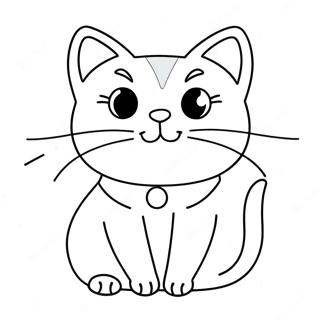 Pop Cat Coloring Pages