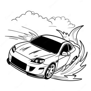 Dominic Toretto Driving Fast Coloring Page 6137-5007