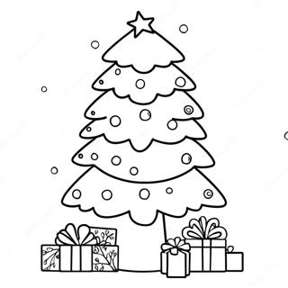 Easy Christmas Tree Coloring Page 61383-49239