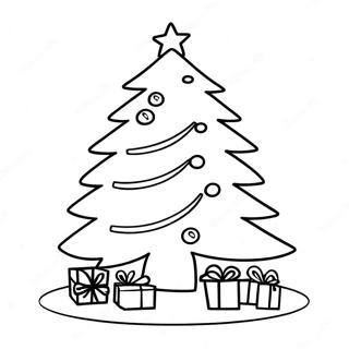 Easy Christmas Tree Coloring Page 61383-49240