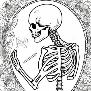 Detailed X Ray Skeleton Coloring Page 61404-49252