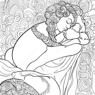 Gustav Klimt Coloring Page 61423-49260