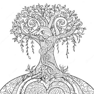 Golden Tree Of Life Coloring Page 61424-49261