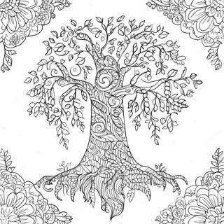 Golden Tree Of Life Coloring Page 61424-49262