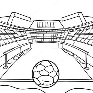 Realistic Football Field Scene Coloring Page 61454-49285