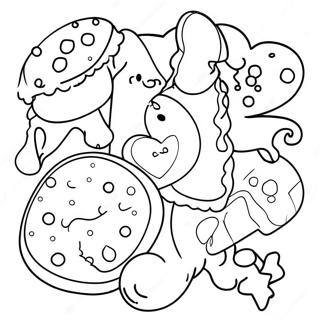 Christmas Cookies Decorating Coloring Page 6146-5011