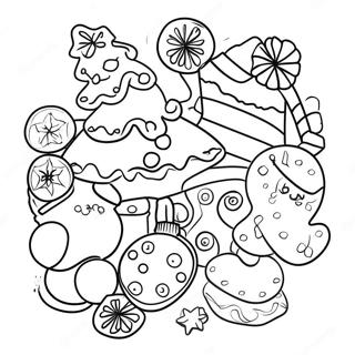 Christmas Cookies Decorating Coloring Page 6146-5012