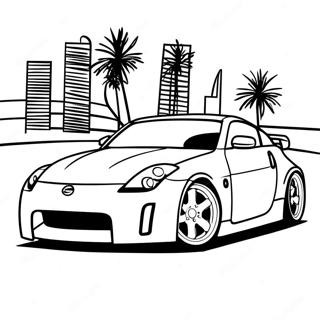 Nissan 350z Sports Car Coloring Page 61473-49302