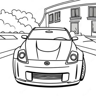 Nissan 350z Sports Car Coloring Page 61473-49304