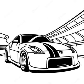 350z Racing On A Track Coloring Page 61474-49305