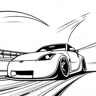 350z Racing On A Track Coloring Page 61474-49306