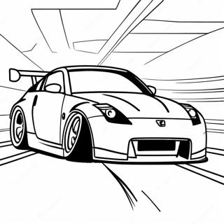 350z Racing On A Track Coloring Page 61474-49307