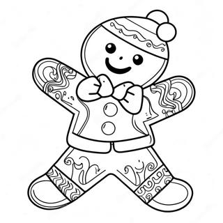 Festive Gingerbread Man Coloring Page 6147-5013