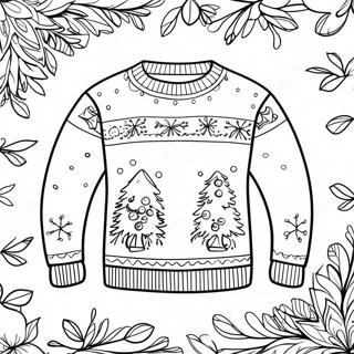 Christmas Sweater Coloring Pages