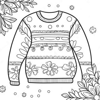 Christmas Sweater Coloring Page 61483-49316