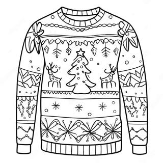 Festive Christmas Sweater Coloring Page 61484-49310