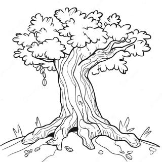 Realistic Tree Coloring Pages