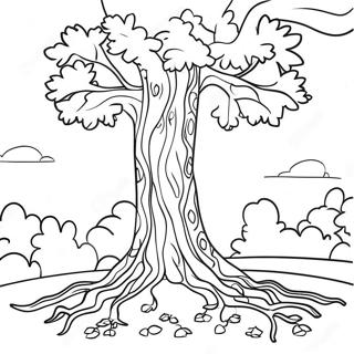 Realistic Oak Tree Coloring Page 61493-49318