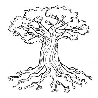 Realistic Oak Tree Coloring Page 61493-49319