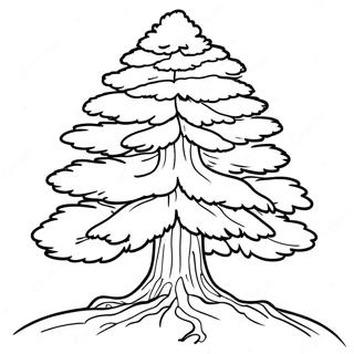 Majestic Pine Tree Coloring Page 61494-49321