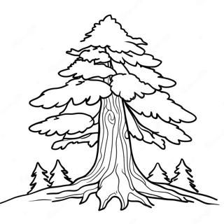 Majestic Pine Tree Coloring Page 61494-49323