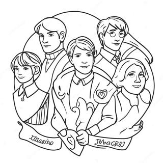 Adventurous Hogwarts Legacy Characters Coloring Page 61504-49326