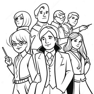 Adventurous Hogwarts Legacy Characters Coloring Page 61504-49327