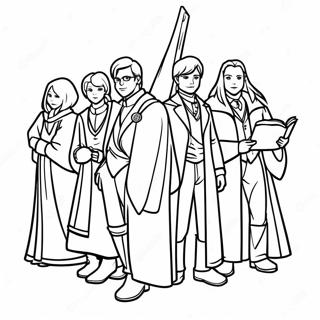 Adventurous Hogwarts Legacy Characters Coloring Page 61504-49328