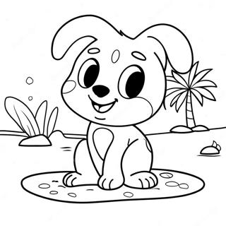 Bluey Playing In The Sand Coloring Page 61514-49337