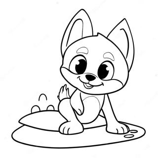 Bluey Playing In The Sand Coloring Page 61514-49340