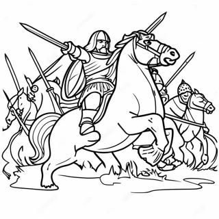 Epic Battle Scene Coloring Page 61524-49346