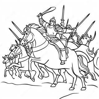 Epic Battle Scene Coloring Page 61524-49348